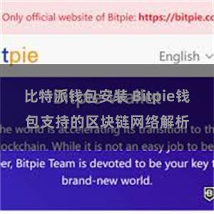 比特派钱包安装 Bitpie钱包支持的区块链网络解析