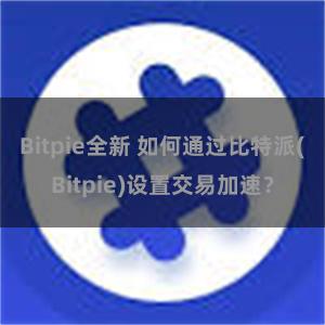 Bitpie全新 如何通过比特派(Bitpie)设置交易加速？