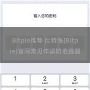 Bitpie推荐 比特派(Bitpie)官网常见诈骗防范提醒