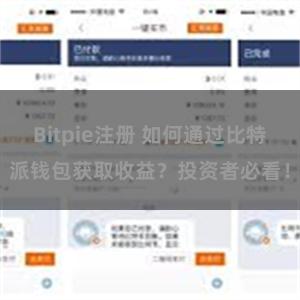 Bitpie注册 如何通过比特派钱包获取收益？投资者必看！