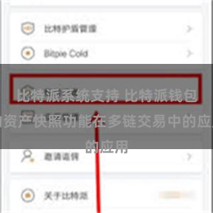 比特派系统支持 比特派钱包的资产快照功能在多链交易中的应用