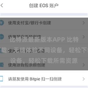 比特派最新版本APP 比特派跨平台下载：无缝体验不同设备，轻松下载所需资源